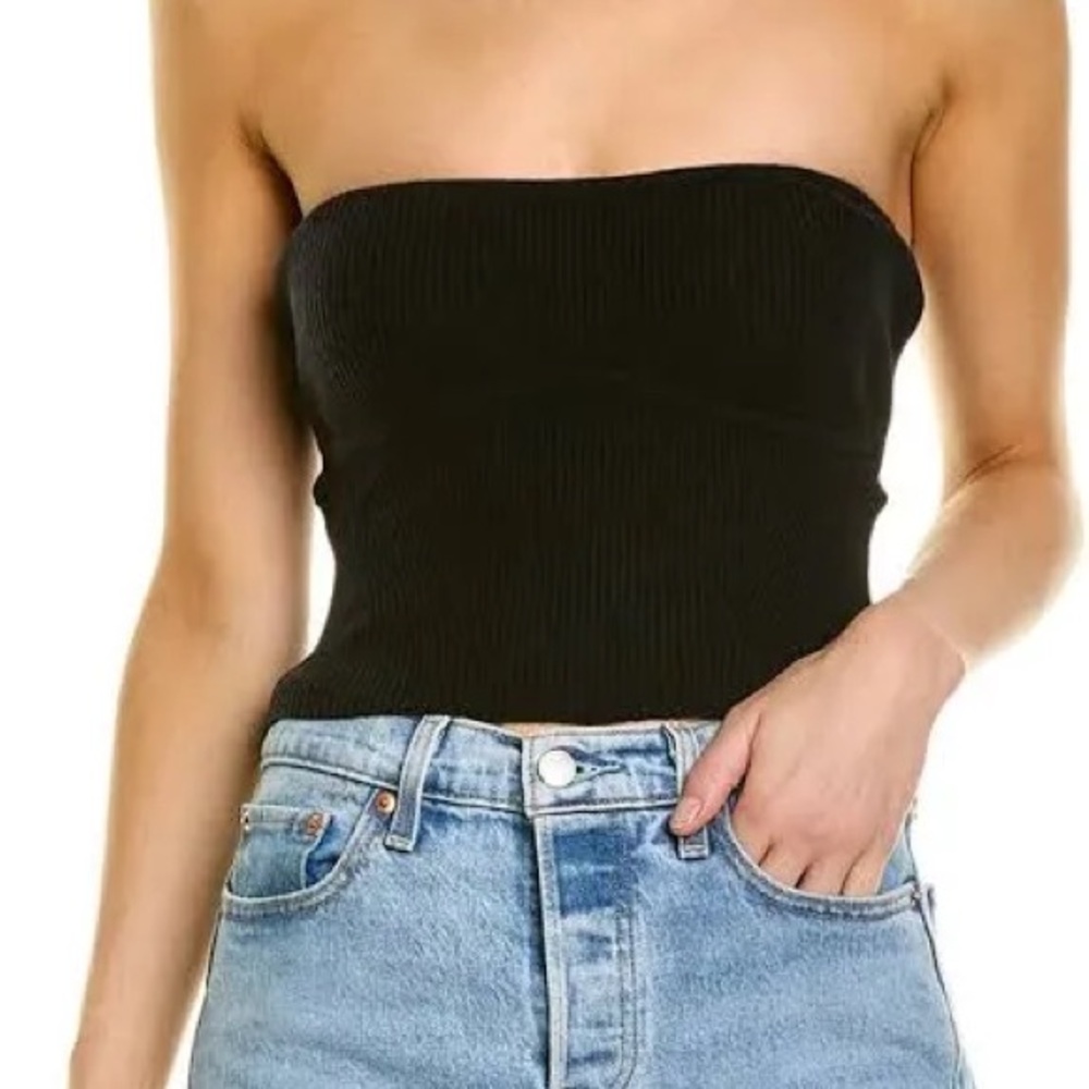 WeWoreWhat Black Strapless Top